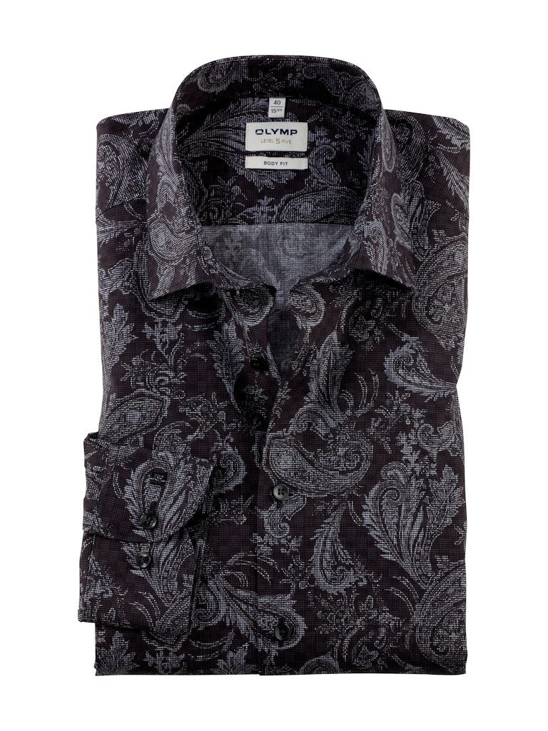 Olymp Herren Hemden lang  Graphit