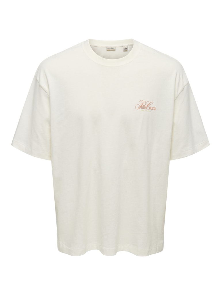Only & Sons Herren T-Shirts kurz Cloud Dancer/Cl