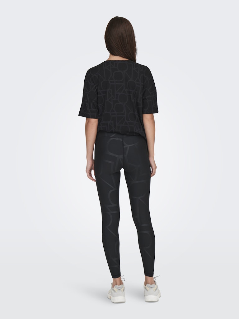 Only Fitnesshosen Black/W. Heat P