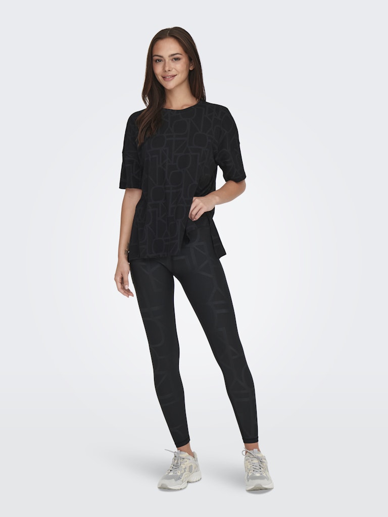 Only Fitnesshosen Black/W. Heat P