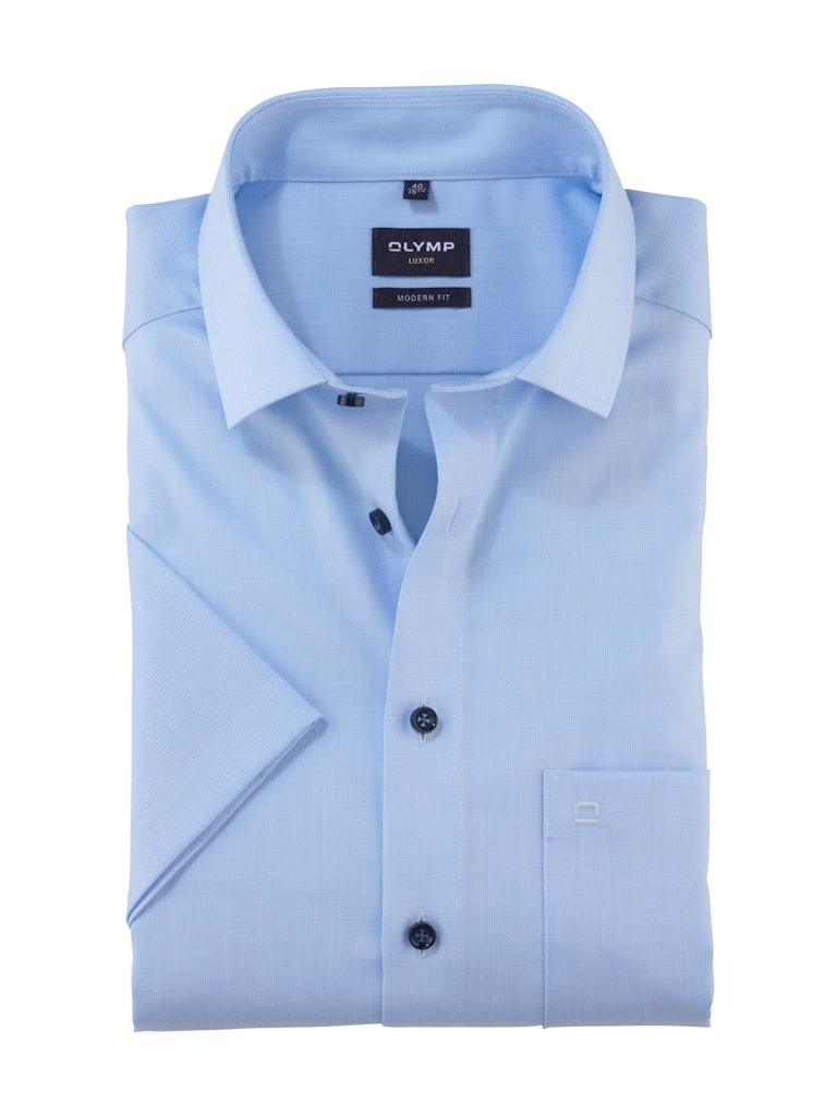 Olymp Herren Hemden kurz  Bleu