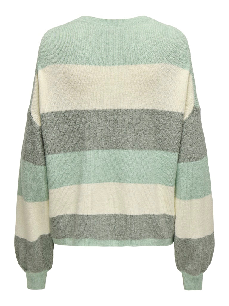 only Damen Pullover Silt Green/W. W