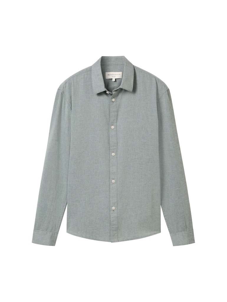 Tom Tailor denim Herren Hemden lang Navy Sea Foam S