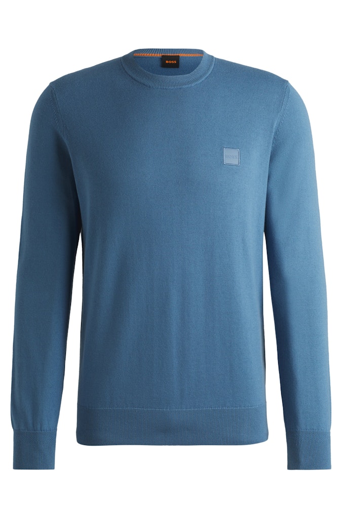 Boss Orange Herren Pullover  Open Blue