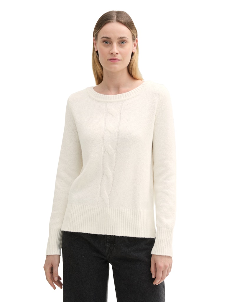 Tom Tailor Damen Sweatshirts Whisper White