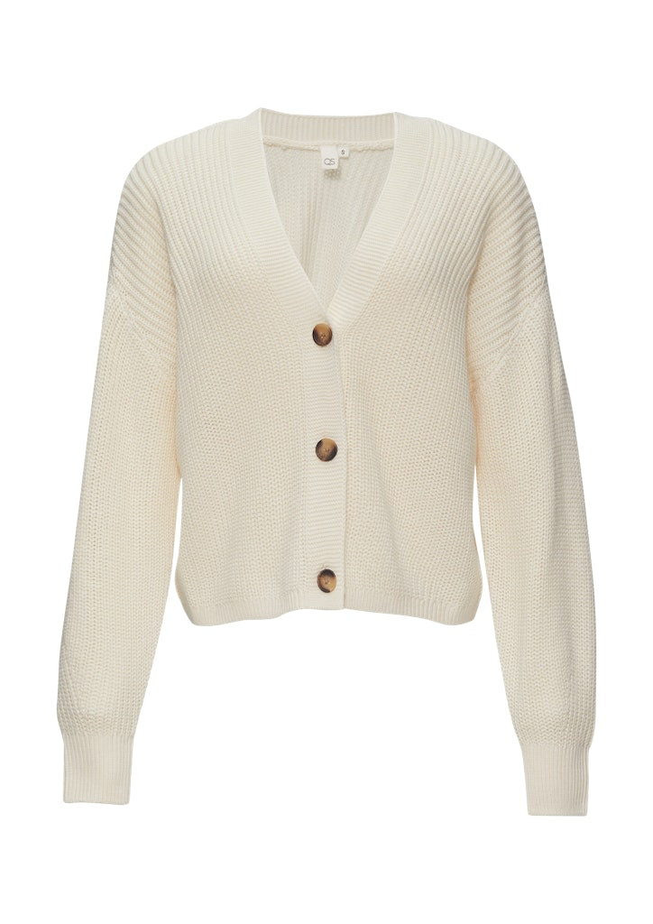 QS by S.Oliver Damen Strickjacken White
