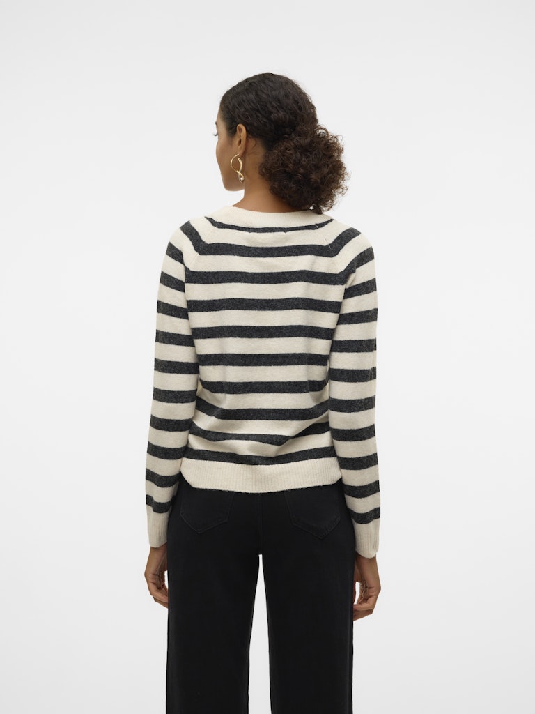 Vero Moda Damen Pullover Birch/W. Black