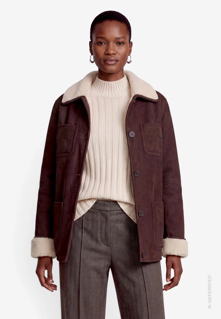 Zero Damen Jacken Patch Brown/Bei
