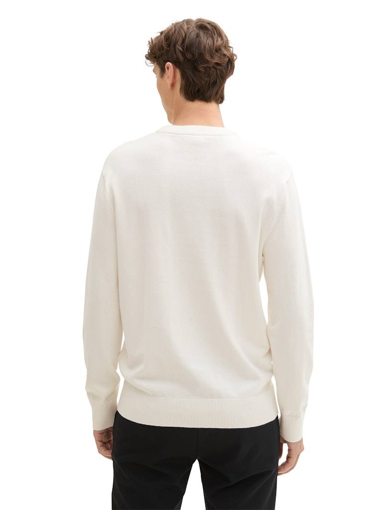 Tom Tailor denim Herren Pullover Wool White
