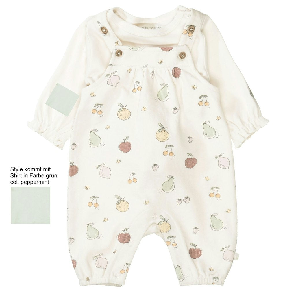 Staccato Baby Strampler Warm White Stru