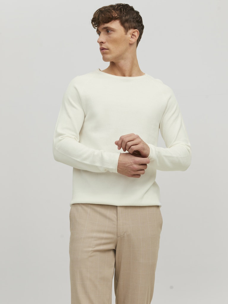 Jack & Jones Herren Pullover Cloud Dancer
