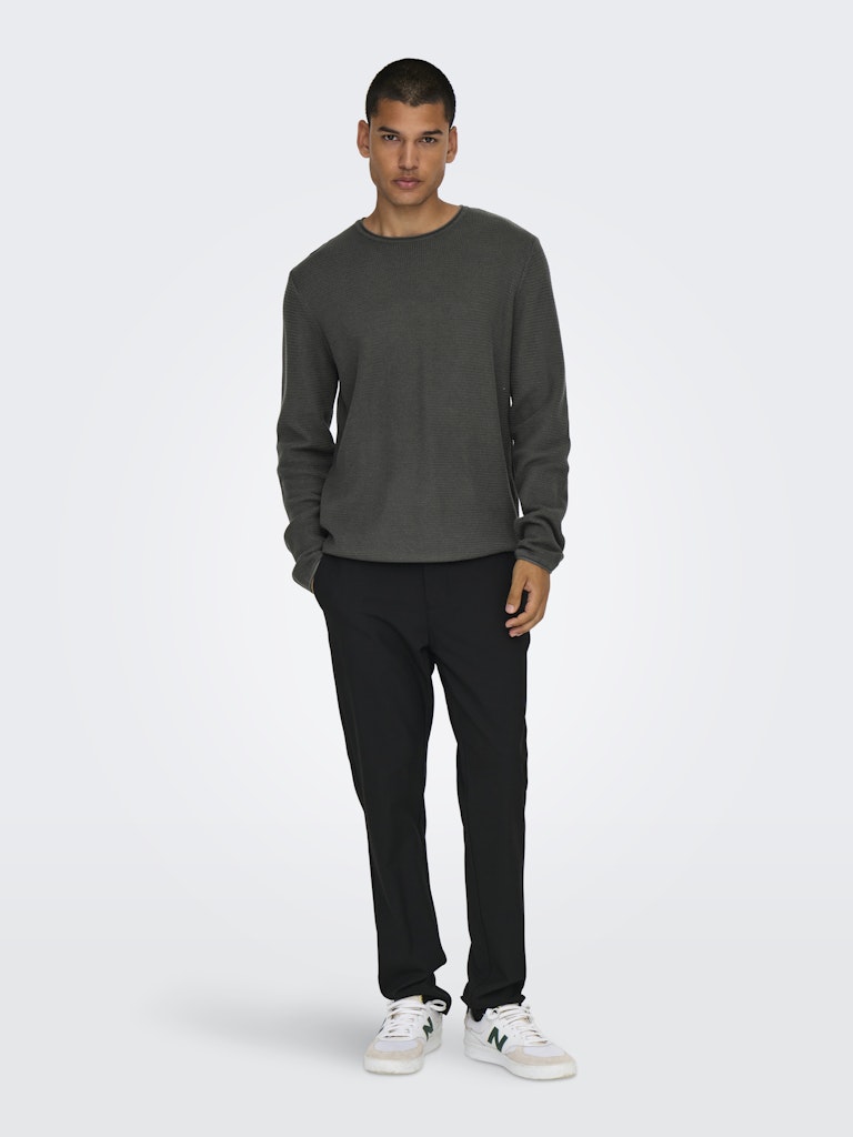 Only & Sons Herren Pullover Grey Pinstripe