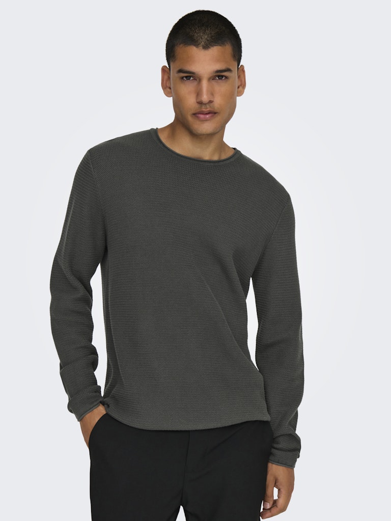 Only & Sons Herren Pullover Grey Pinstripe