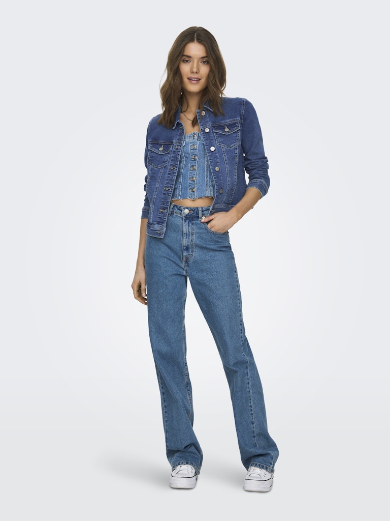 only Damen Jacken Medium Blue Den