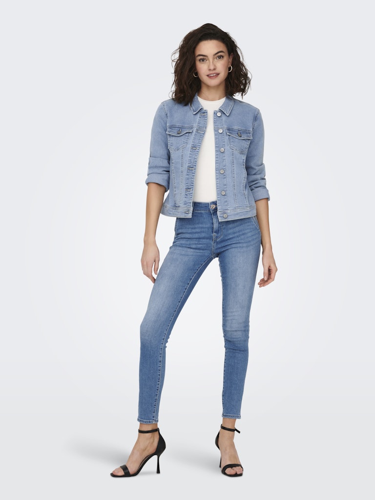 Only Damen Jacken Light Blue Deni