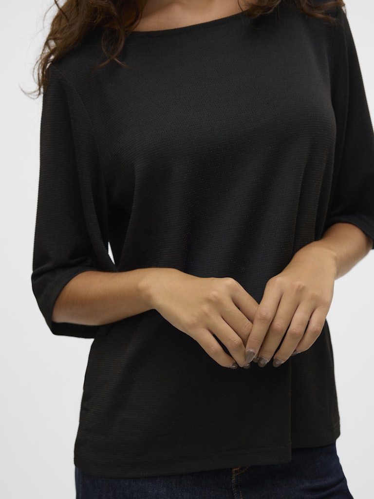 Vero Moda Damen T-Shirts Black/Black Lur