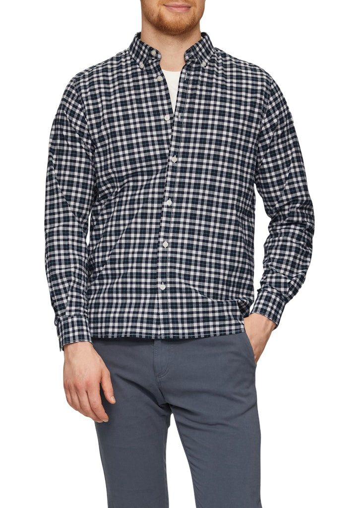 S. Oliver red Herren Hemden lang White