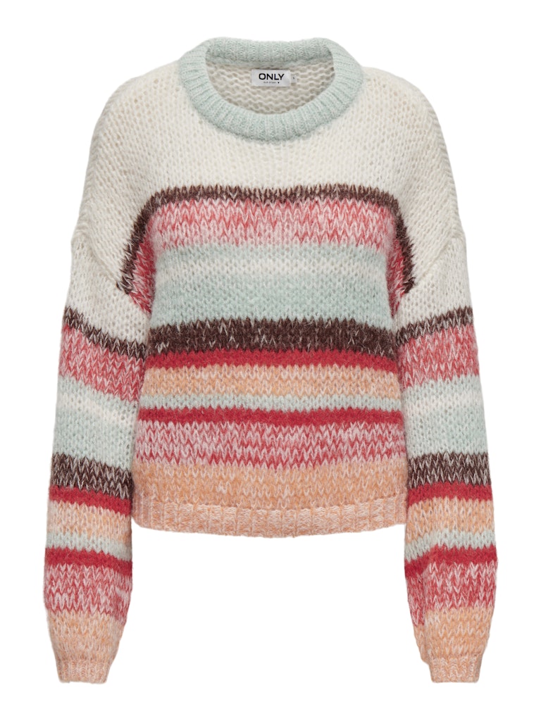 only Damen Pullover Aqua Gray/Cloud