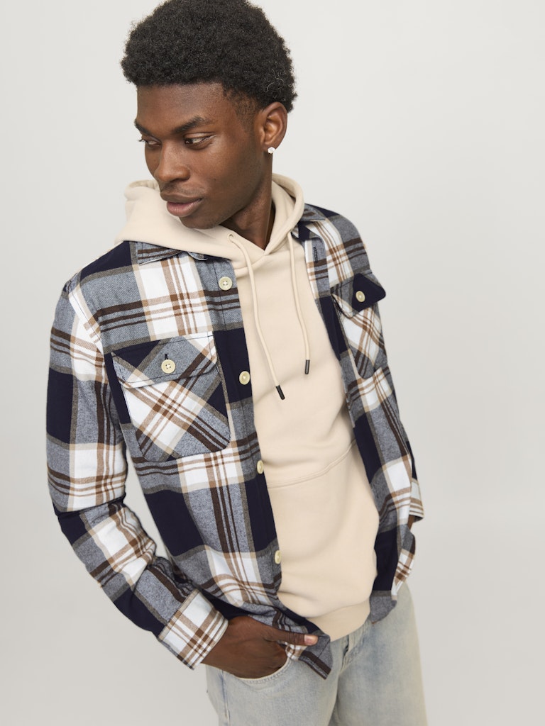 Jack & Jones Herren Hemden lang Navy Blazer