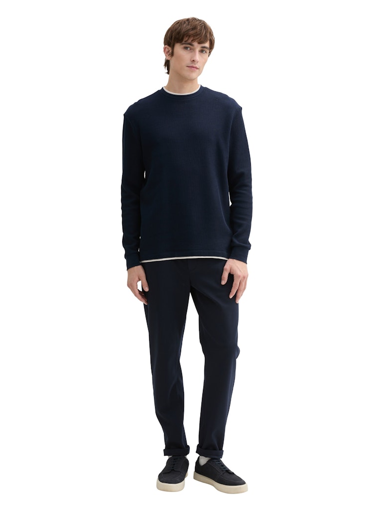 Tom Tailor denim Herren T-Shirts kurz Sky Captain Blu