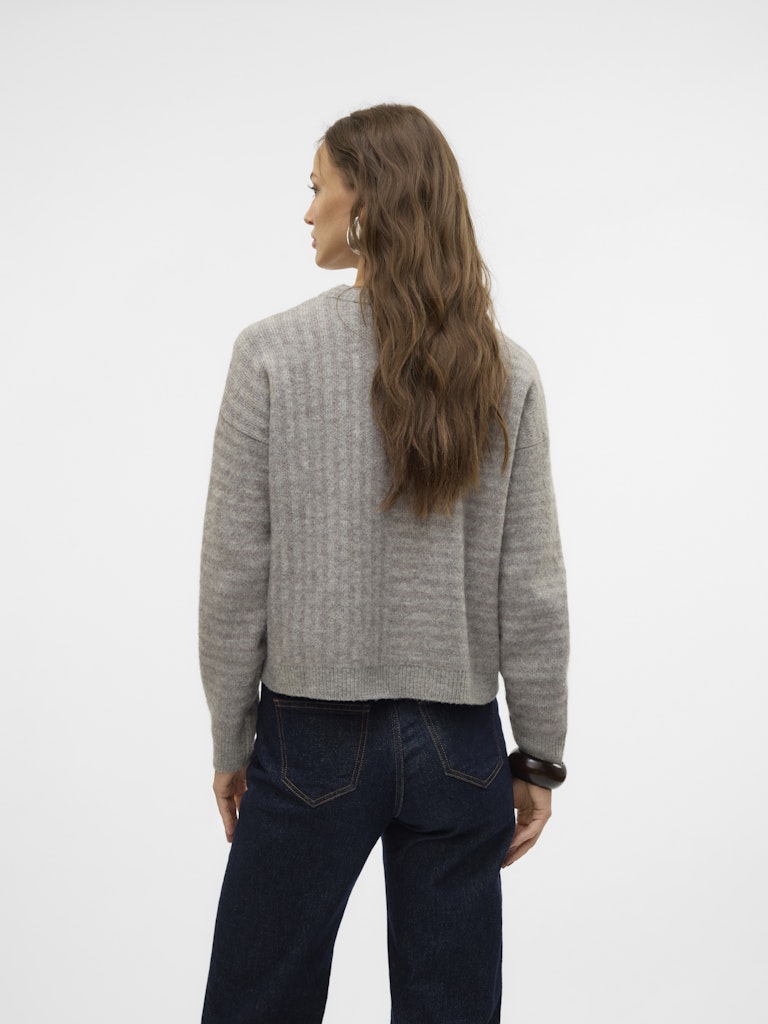 Vero Moda Damen Pullover Light Grey Mela
