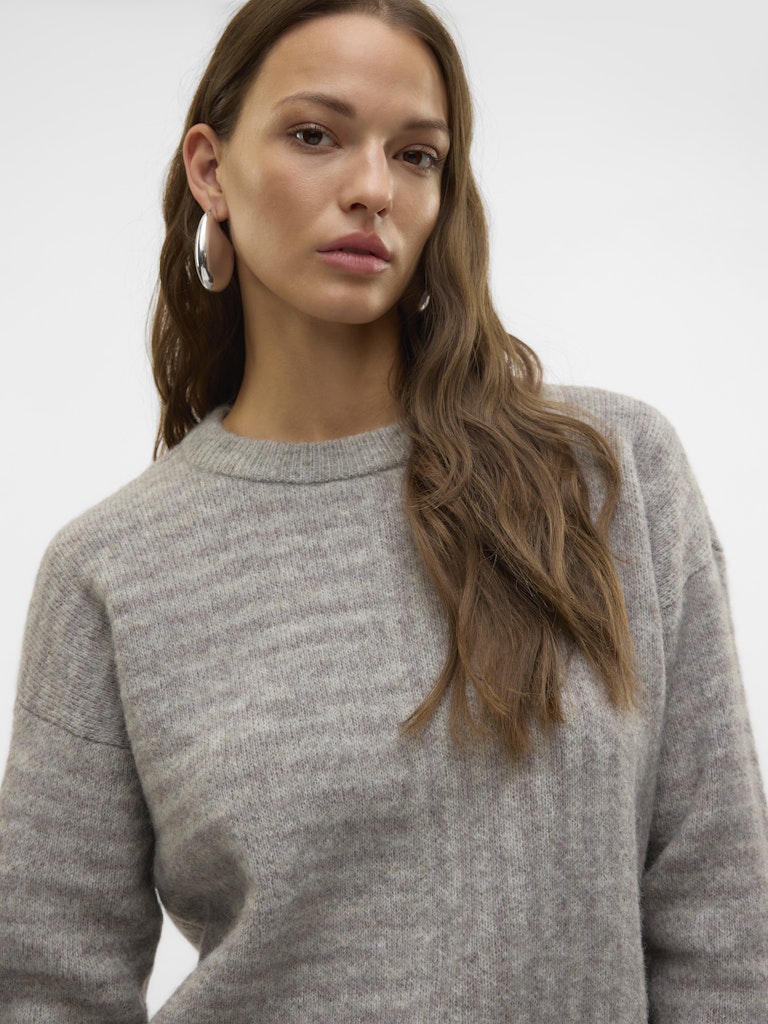Vero Moda Damen Pullover Light Grey Mela