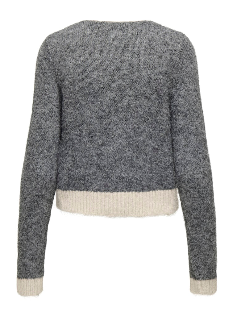 Only Damen Strickjacken Medium Grey Mel