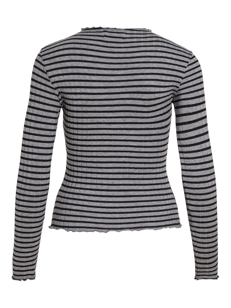 Vila Damen Tops Medium Grey Mel