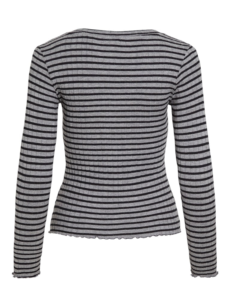 Vila Damen Strickjacken Medium Grey Mel