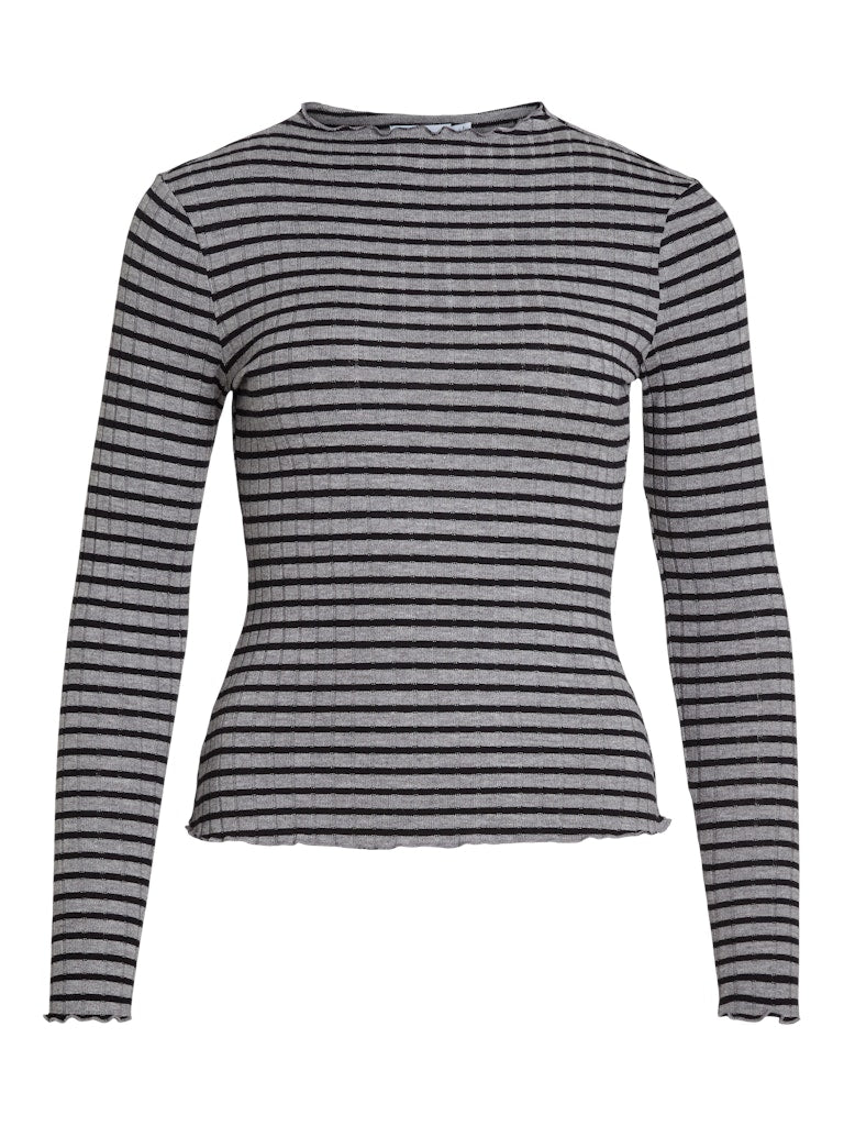 Vila Damen Tops Medium Grey Mel