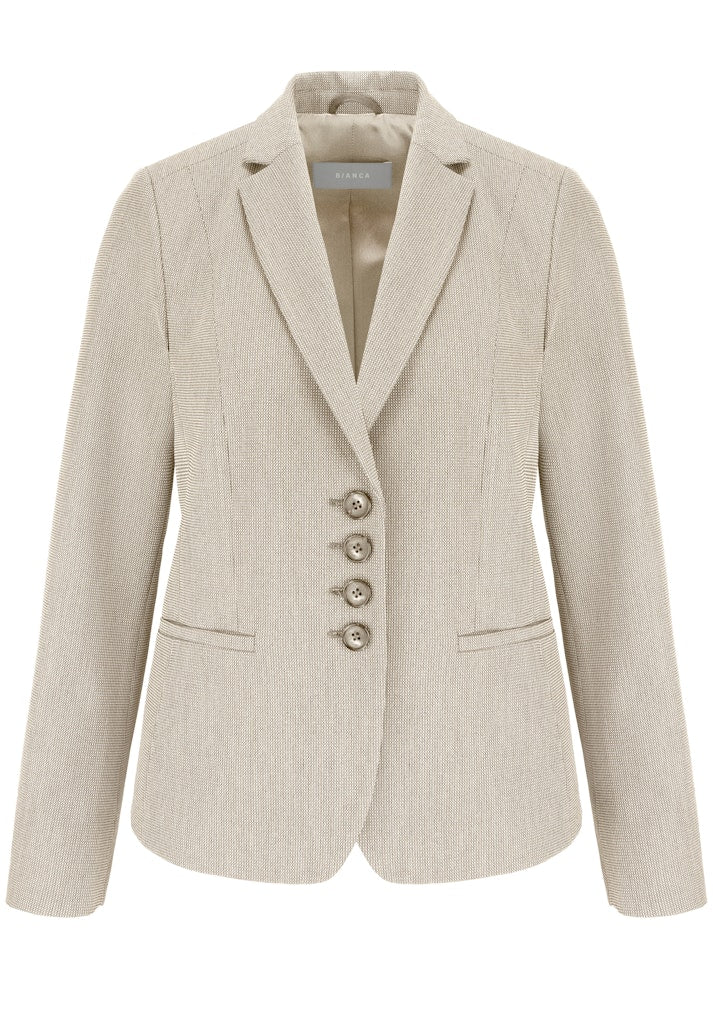 Bianca Damen Blazer Beige Mix