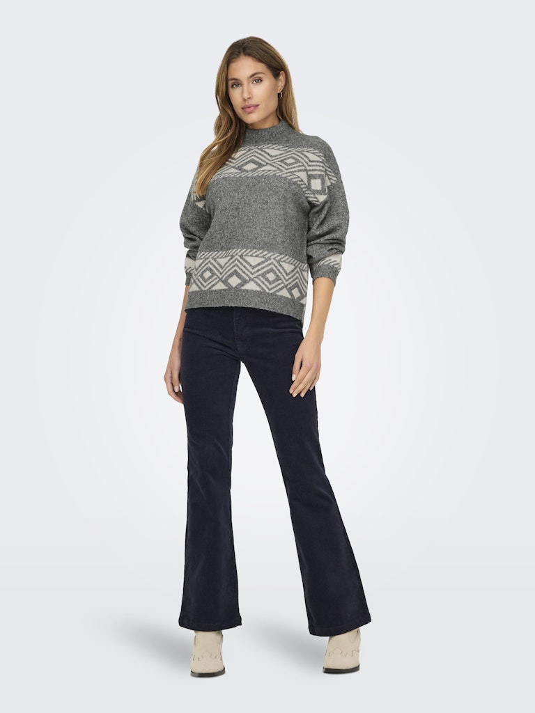 only Damen Pullover Medium Grey Mel