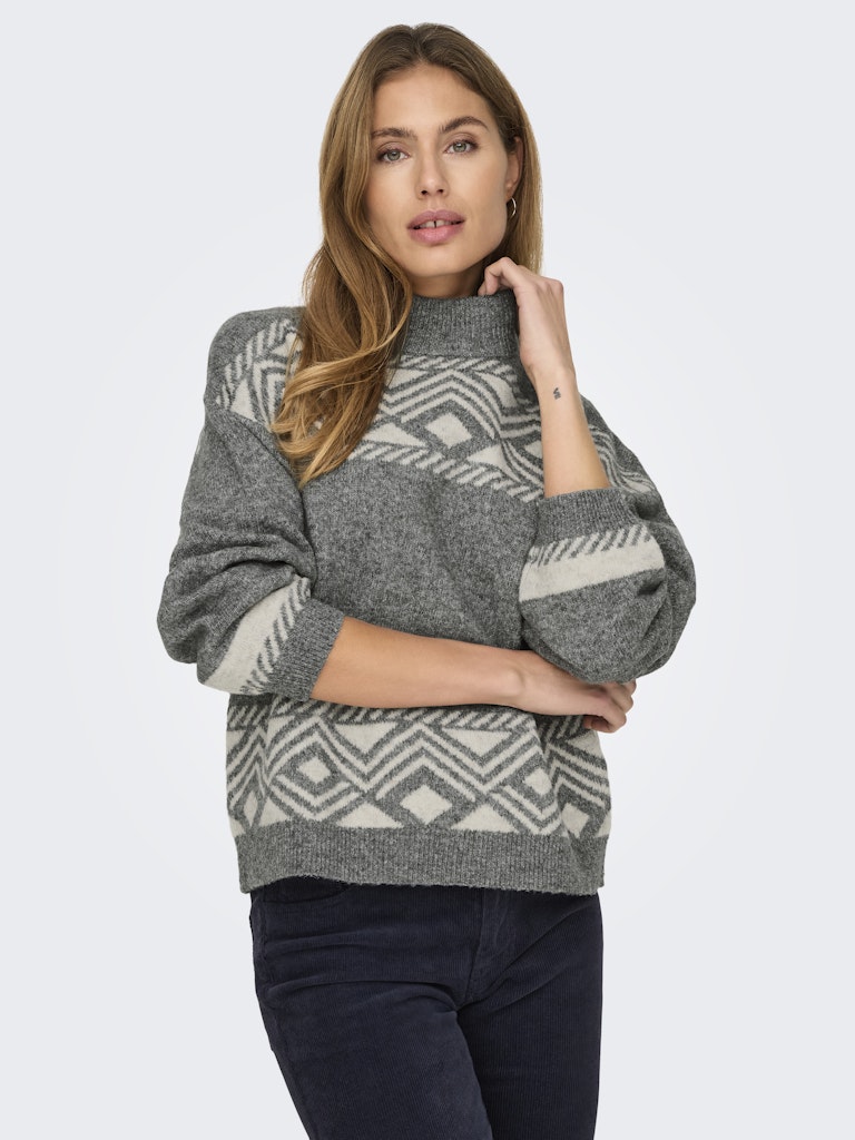 only Damen Pullover Medium Grey Mel