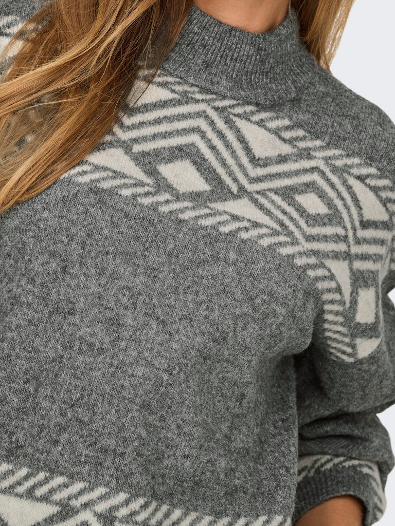 only Damen Pullover Medium Grey Mel