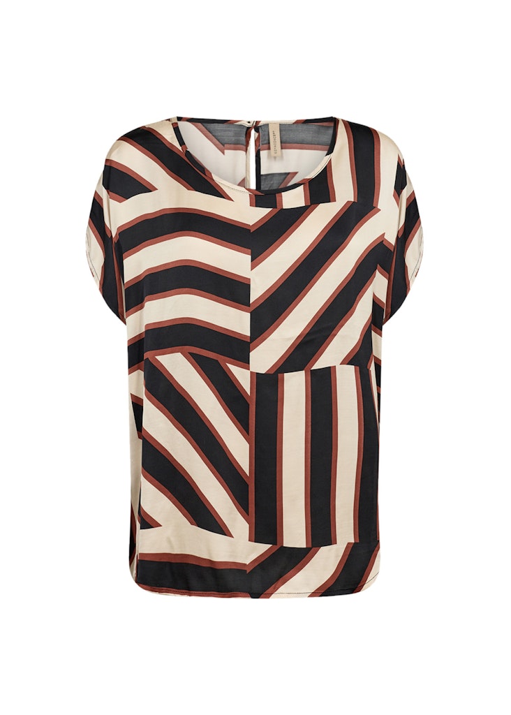 Soya Concept Damen Blusen Black Combi