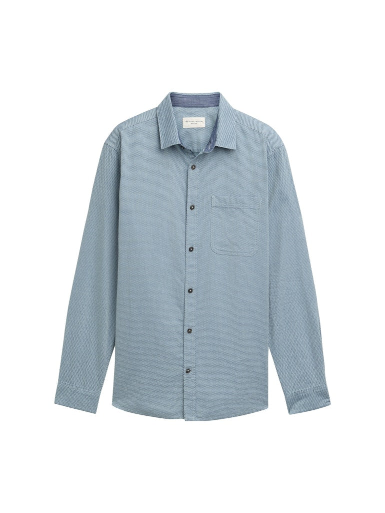Tom Tailor Herren Hemden lang Dusty Mint Smal