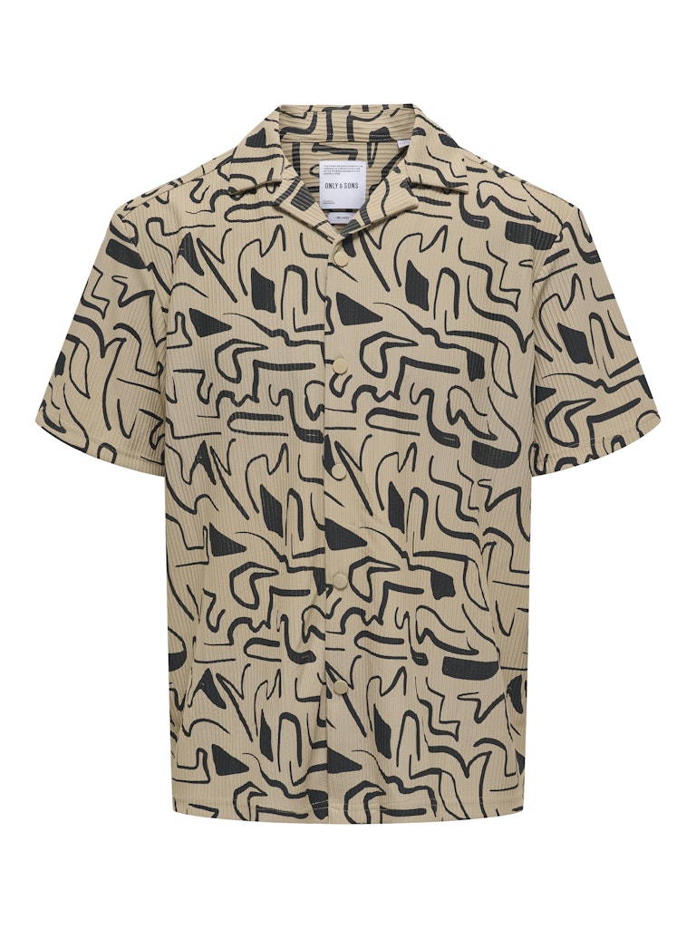 Only & Sons Herren Hemden lang Chinchilla/Blac