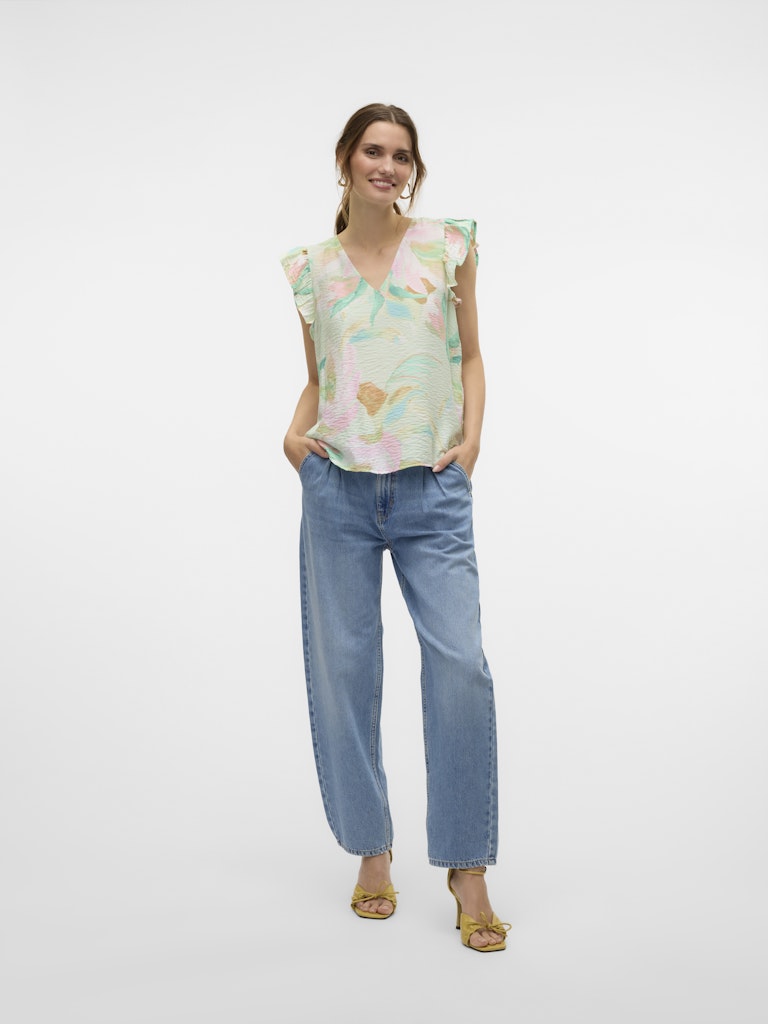 Vero Moda Damen T-Shirts Birds Egg Green