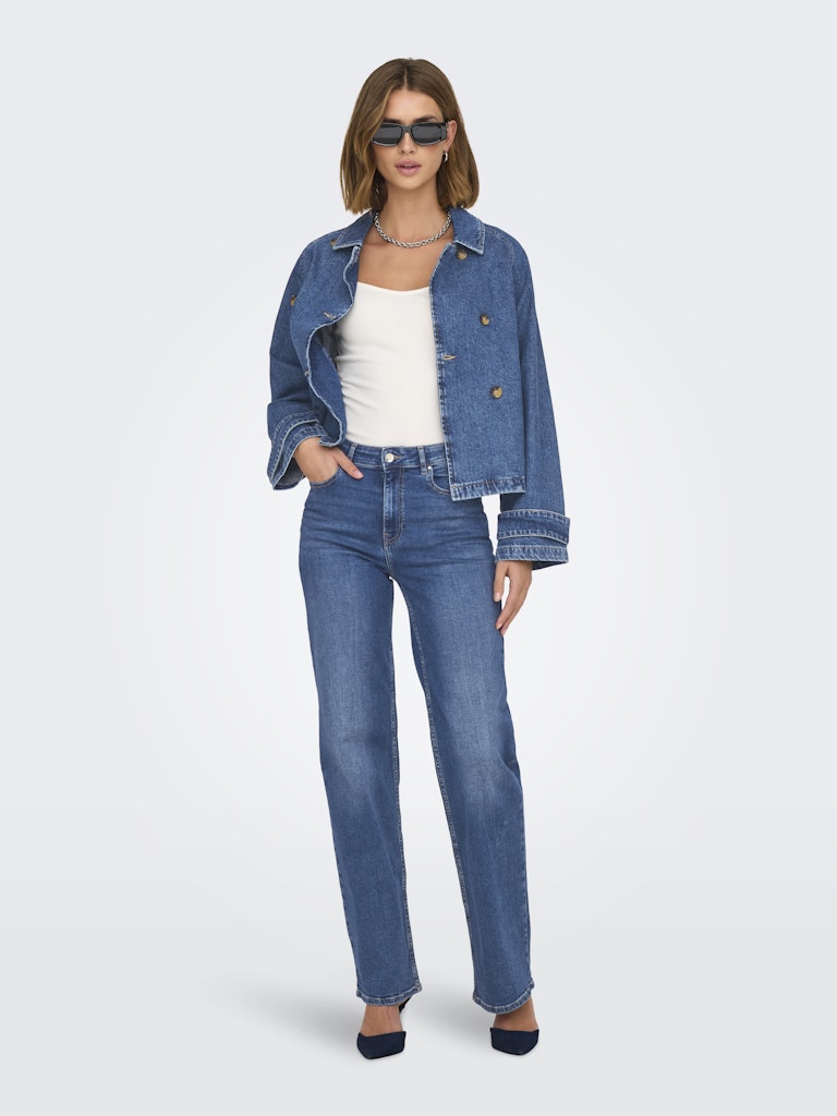 only Damen Jeansjacken Medium Blue Den