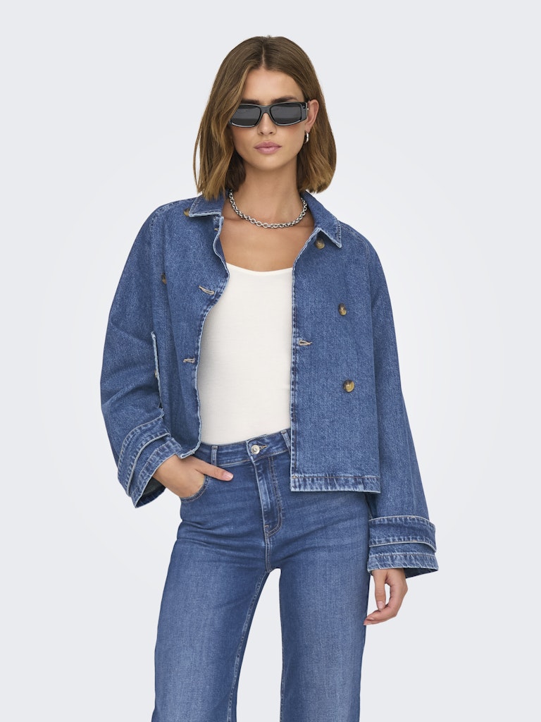only Damen Jeansjacken Medium Blue Den