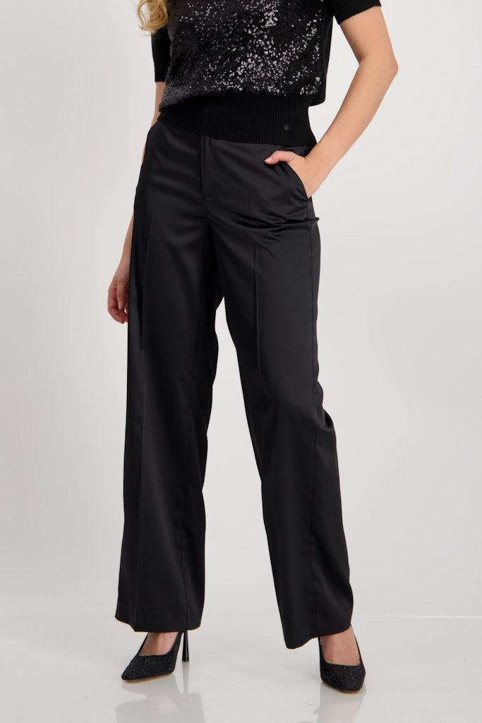 Monari Damen Hosen  Schwarz