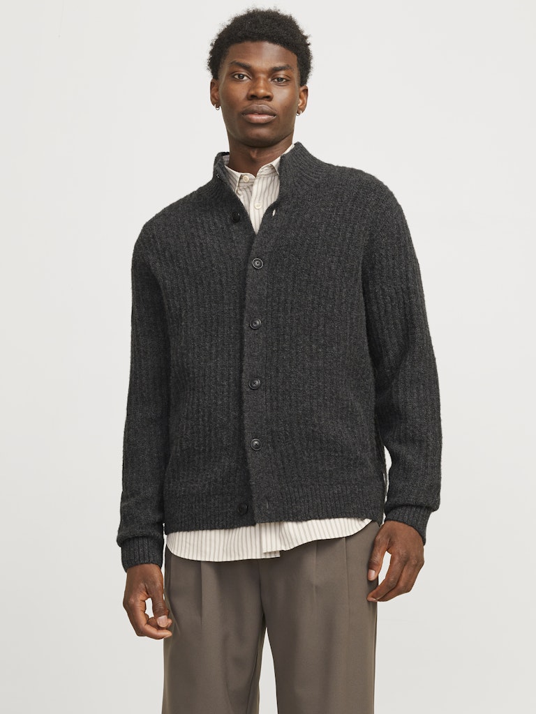 Jack & Jones Herren Strickjacken Dark Grey Melan
