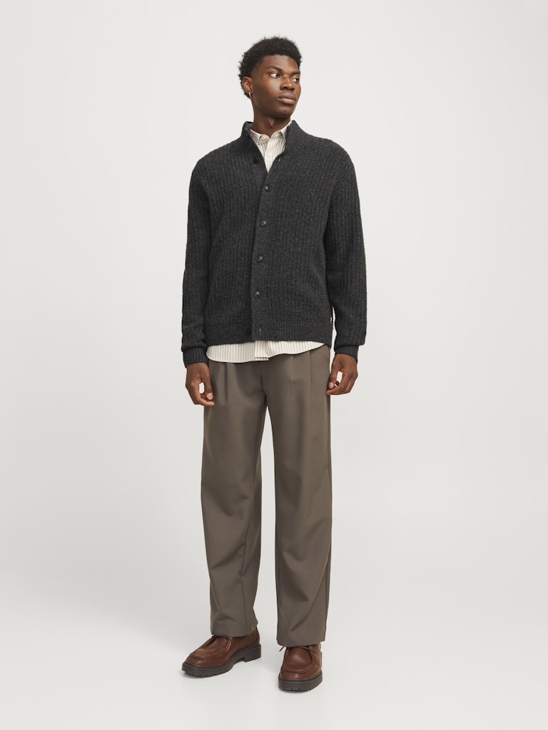 Jack & Jones Herren Strickjacken Dark Grey Melan