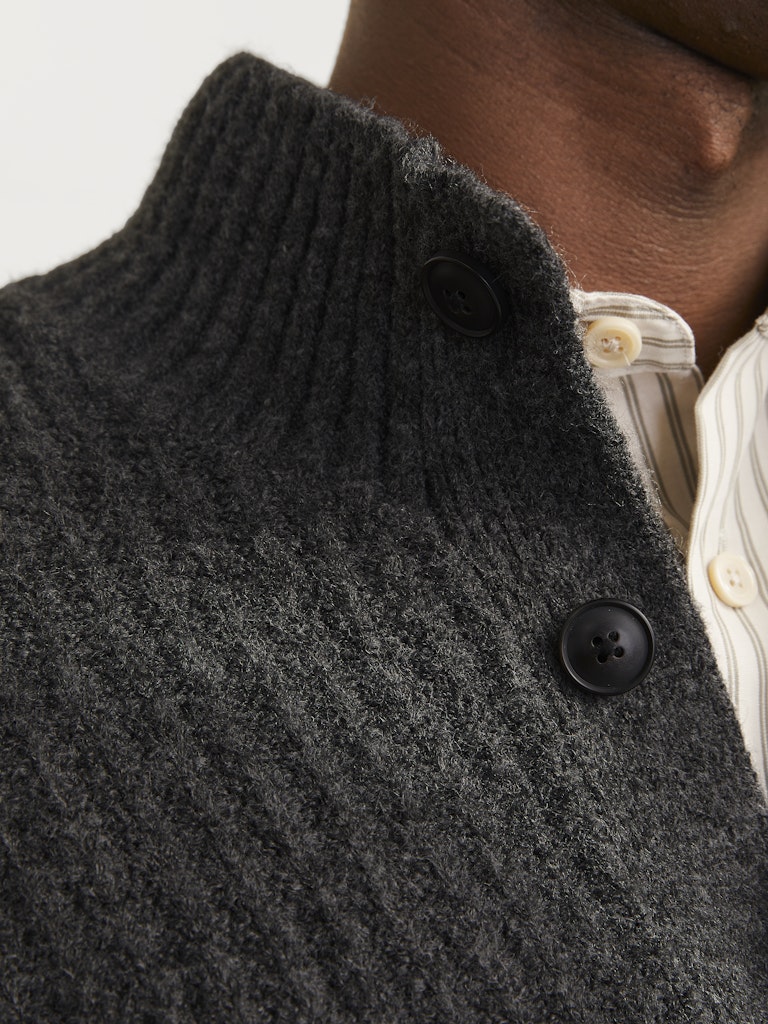 Jack & Jones Herren Strickjacken Dark Grey Melan