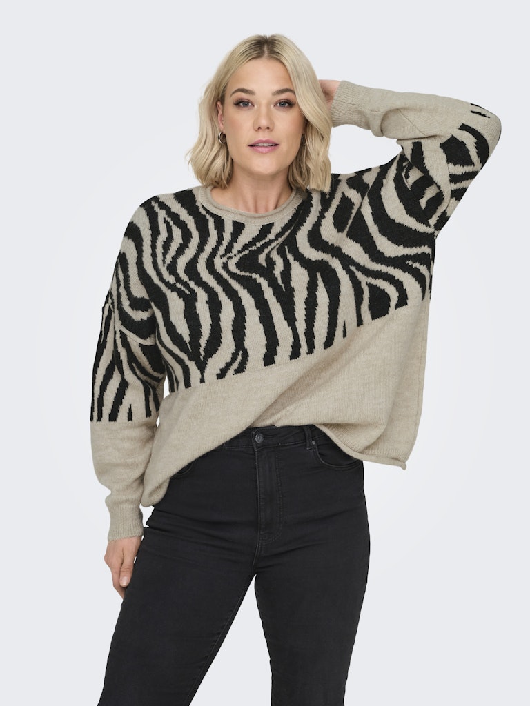 Only Caramkoma Damen Pullover Whitecap Gray/P