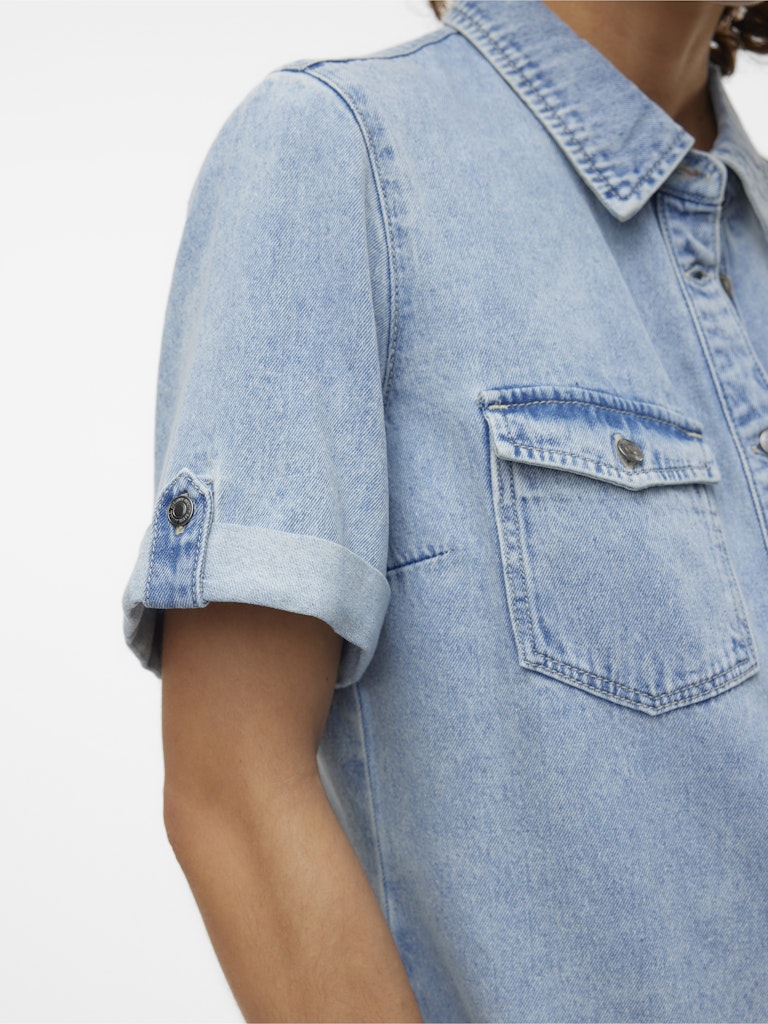 Vero Moda Damen Kleider Light Blue Deni