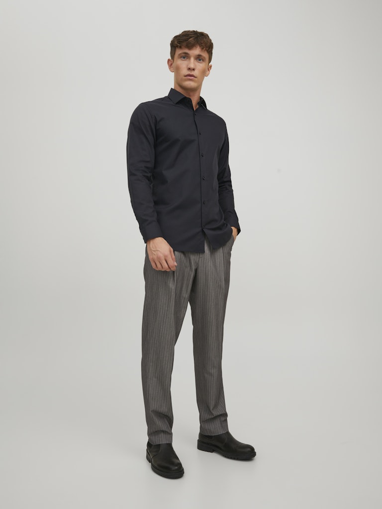 Jack & Jones Herren Hemden lang Black/Slim Fit