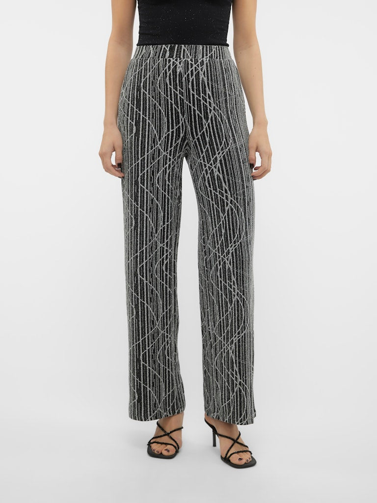 Vero Moda Damen Hosen Black/Silver Lu