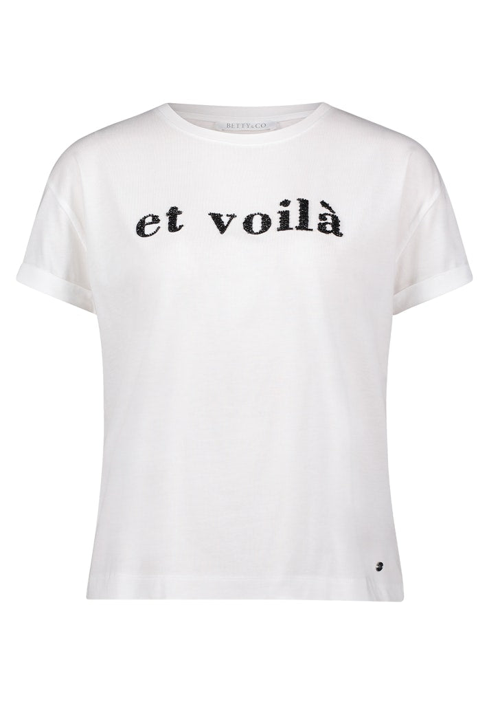 Betty & Co Damen T-Shirts Patch White/Dar