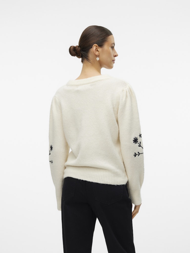 Vero Moda Damen Pullover Birch/W. Black